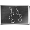 Linked Circle Dangly Earrings