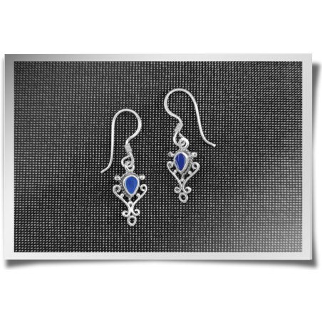 Dainty Blue Dangling Earrings