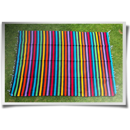 Saltillo Blanket Candy Stripe with Black