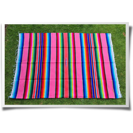 Saltillo Blanket Bright Pink