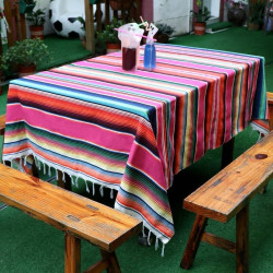 Saltillo Blanket Bright Pink