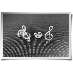 Treble Clef Stud