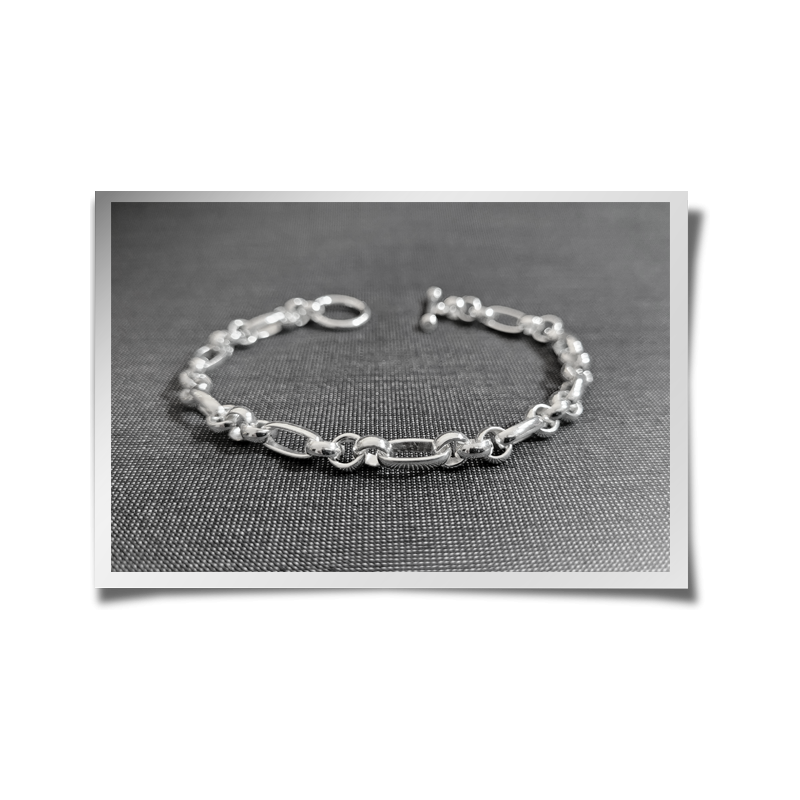 Double Circle & Oval Link Bracelet