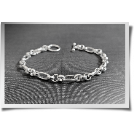 Double Circle & Oval Link Bracelet
