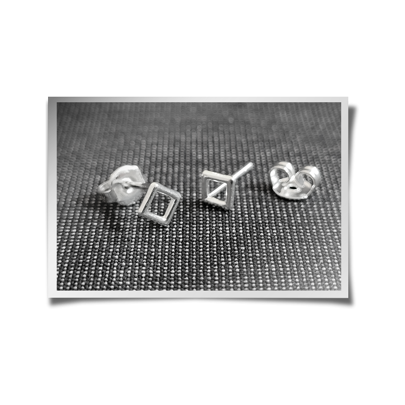 Dainty Square Frame Studs
