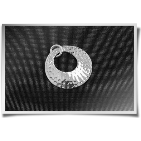Hammered Double Circle Pendant