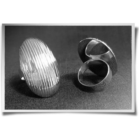 Oval Textured Ring