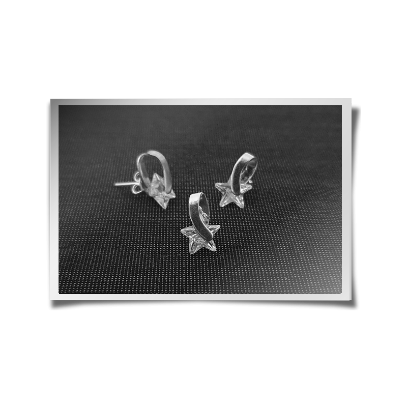 Quirky Swarovski Star Earring & Pendant Set