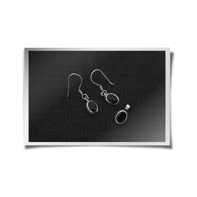 Dangly Oval Earring & Pendant Set