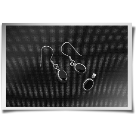 Dangly Oval Earring & Pendant Set