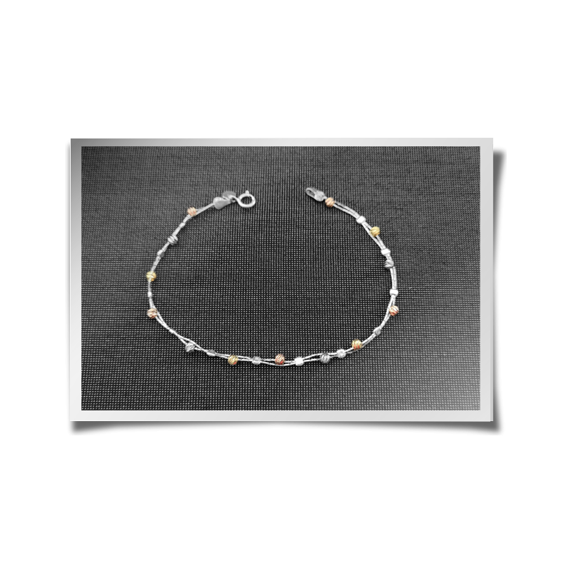 Double Strand Bracelet with Rose Gold & Gold