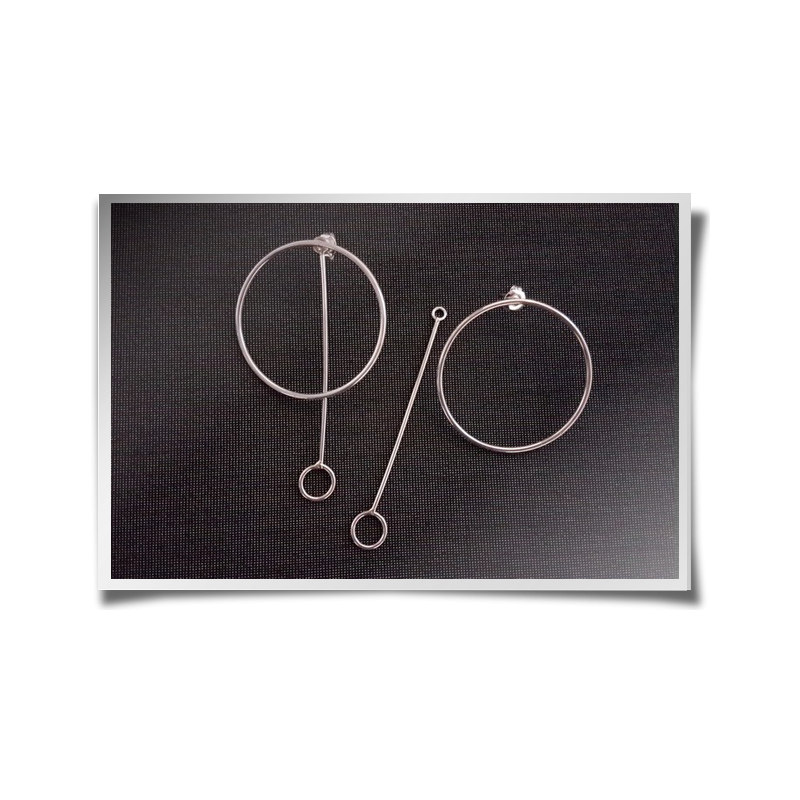 Circle and Pendulum Earrings