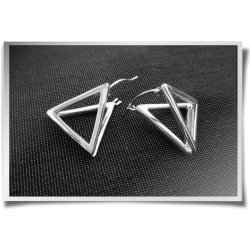 Hinged Double Triangle Earrings