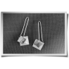 Hooked Square Dangly Earrings